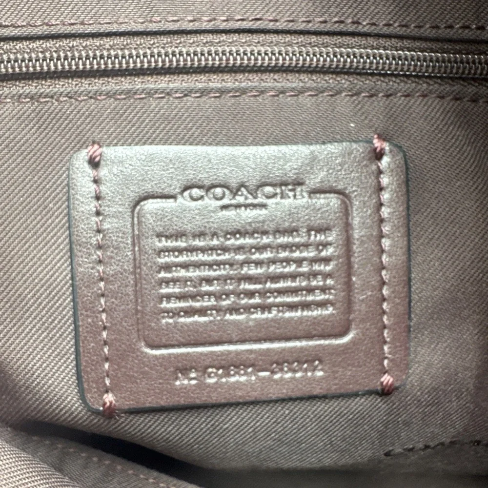Coach Taylor‎ Pebbled Leather Tote Bag Purse Brown-See Photos 10Hx11W
